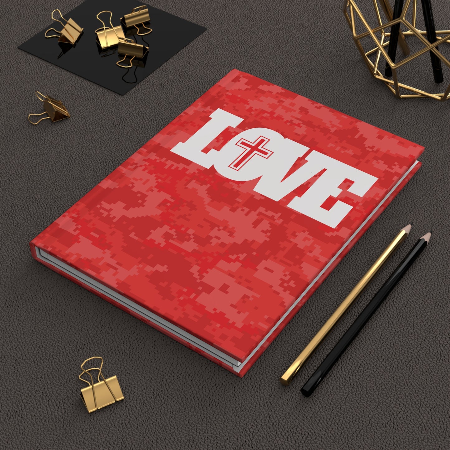 Love Christ Hardcover Journal Matte Red
