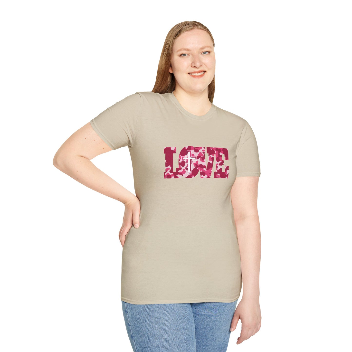 Love Christ Camouflage - Red T Shirt