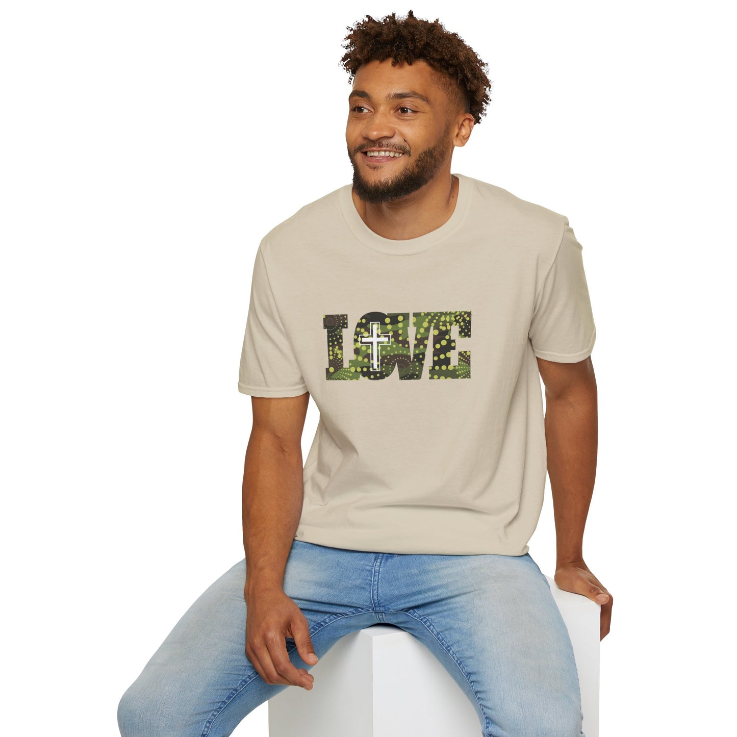 Love Christ Camouflage - Green T Shirt