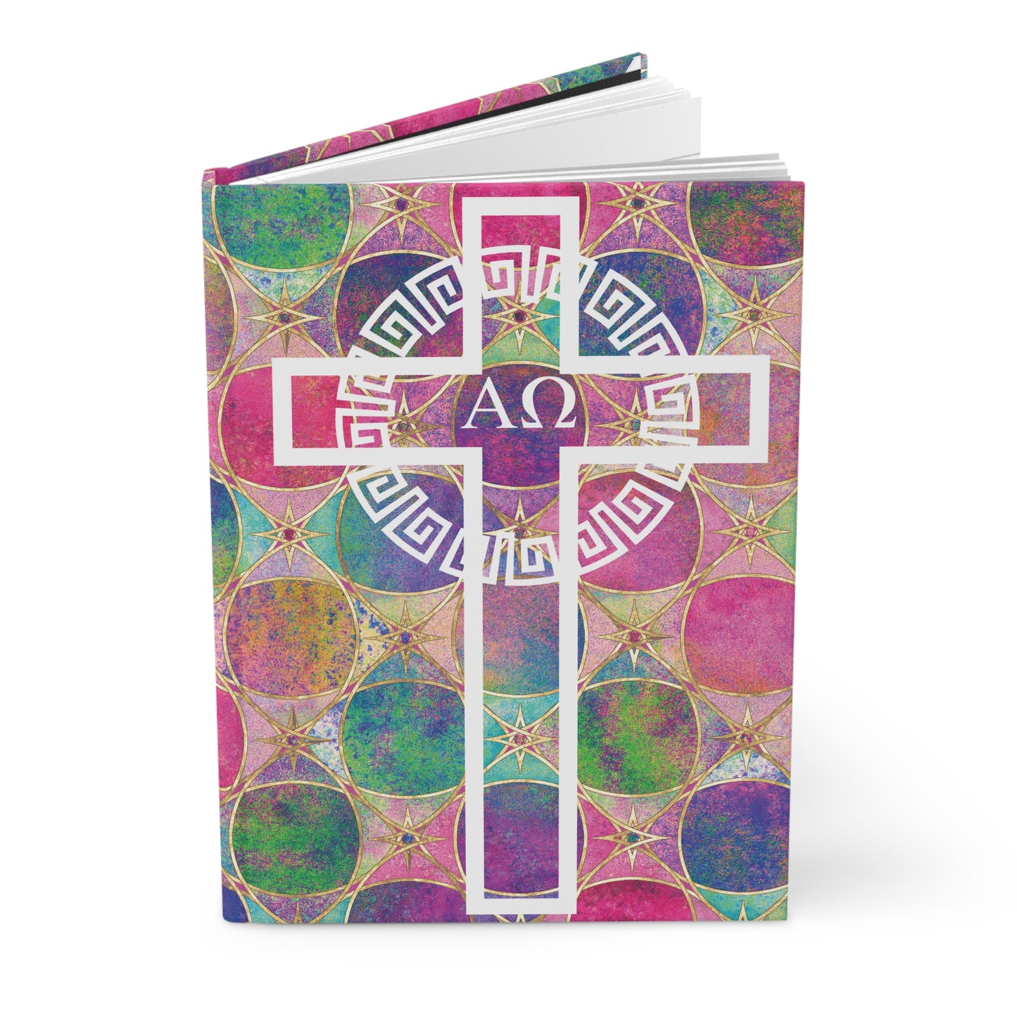 Christian Alpha and Omega Hardcover Journal Matte Multicolor