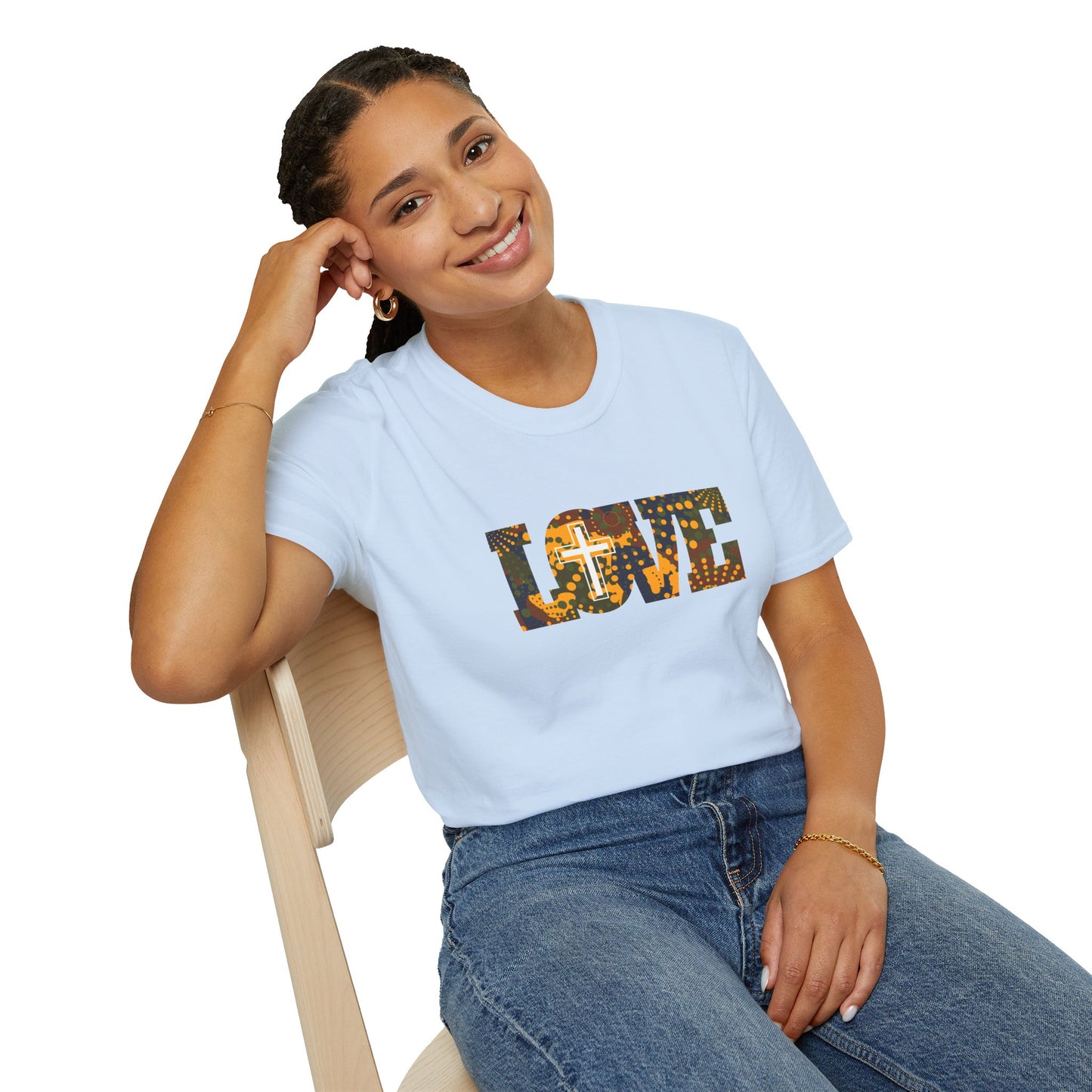 Love Christ Camouflage - Yellow T Shirt