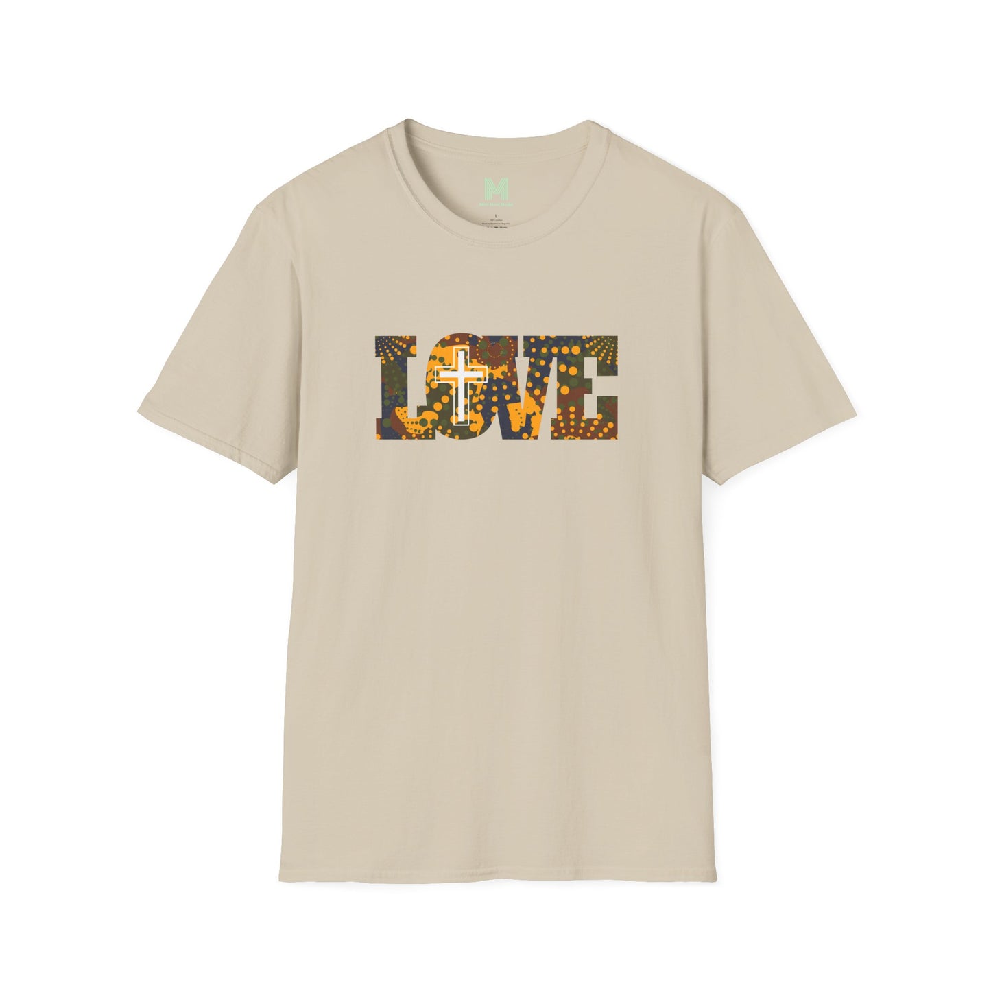 Love Christ Camouflage - Yellow T Shirt