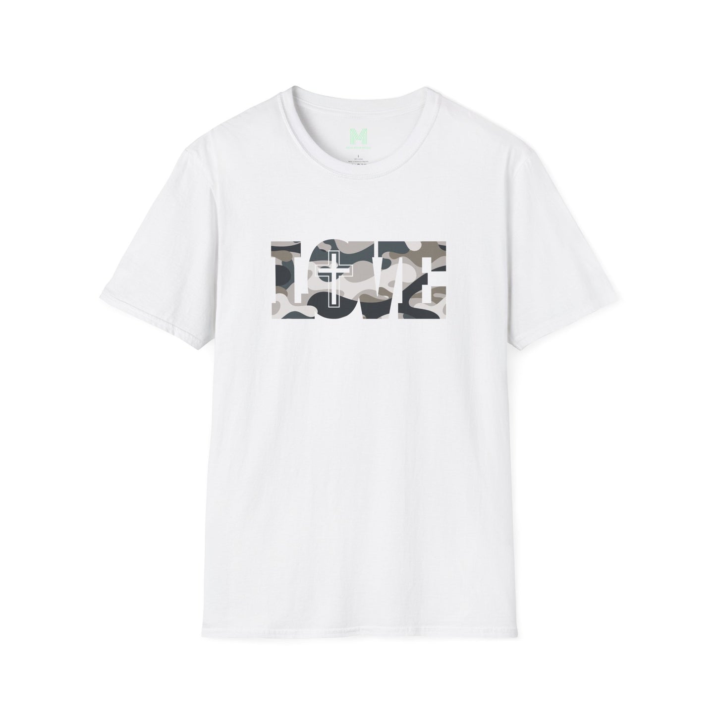 Love Christ Camouflage - Light Gray T Shirt