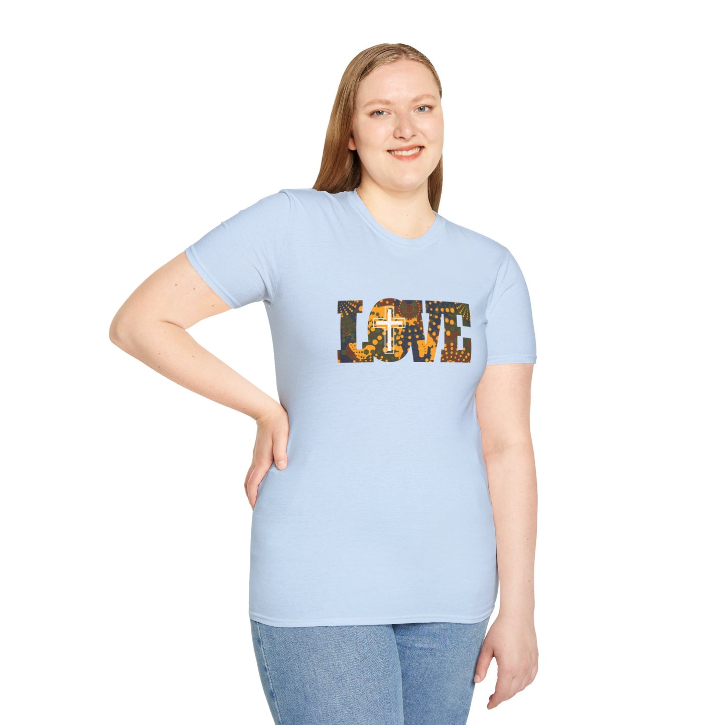 Love Christ Camouflage - Yellow T Shirt