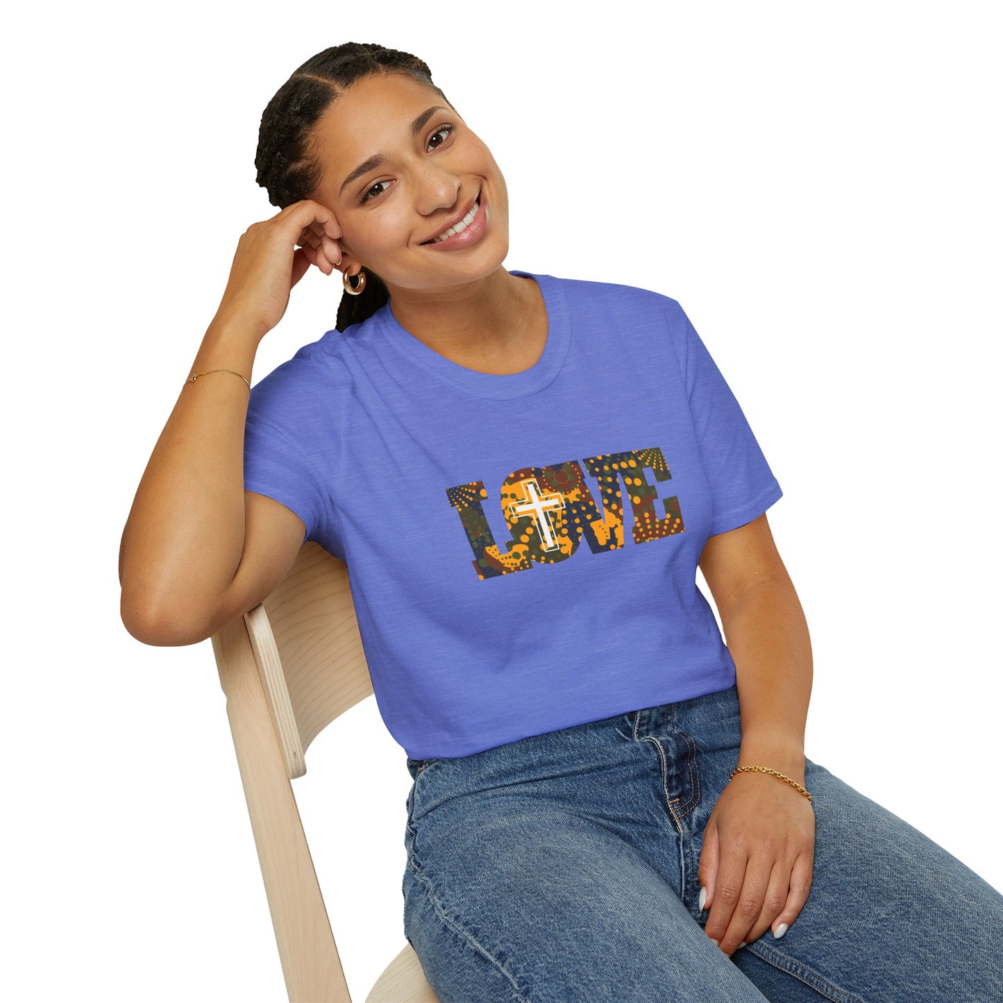 Love Christ Camouflage - Yellow T Shirt