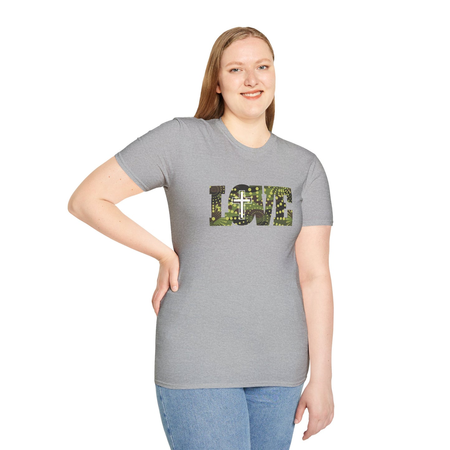 Love Christ Camouflage - Green T Shirt