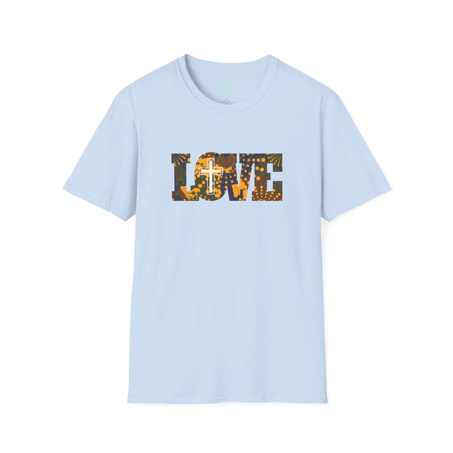 Love Christ Camouflage - Yellow T Shirt