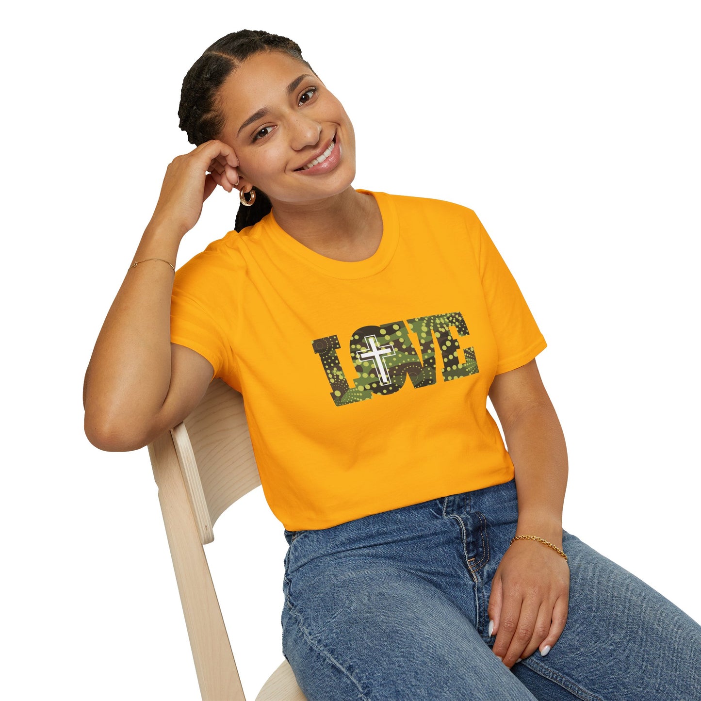 Love Christ Camouflage - Green T Shirt