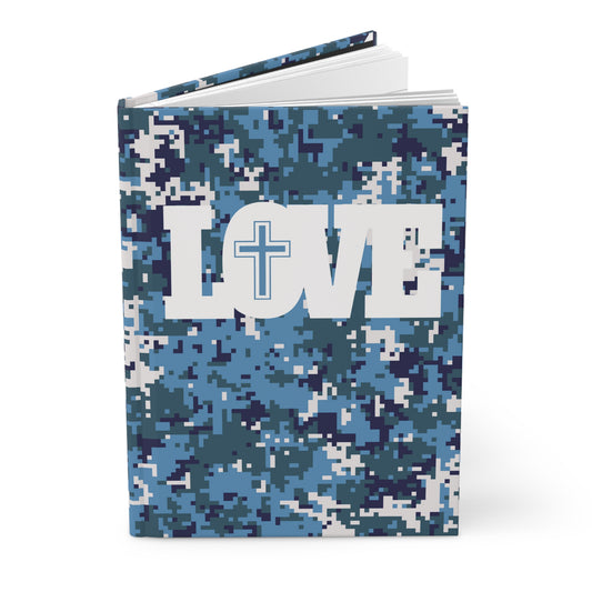 Love Christ Hardcover Journal Matte Blue