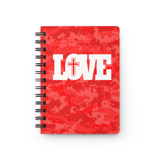 Love Christ Spiral Bound Journal Glossy Red