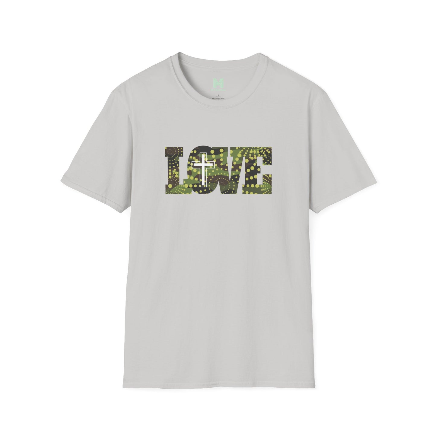 Love Christ Camouflage - Green T Shirt