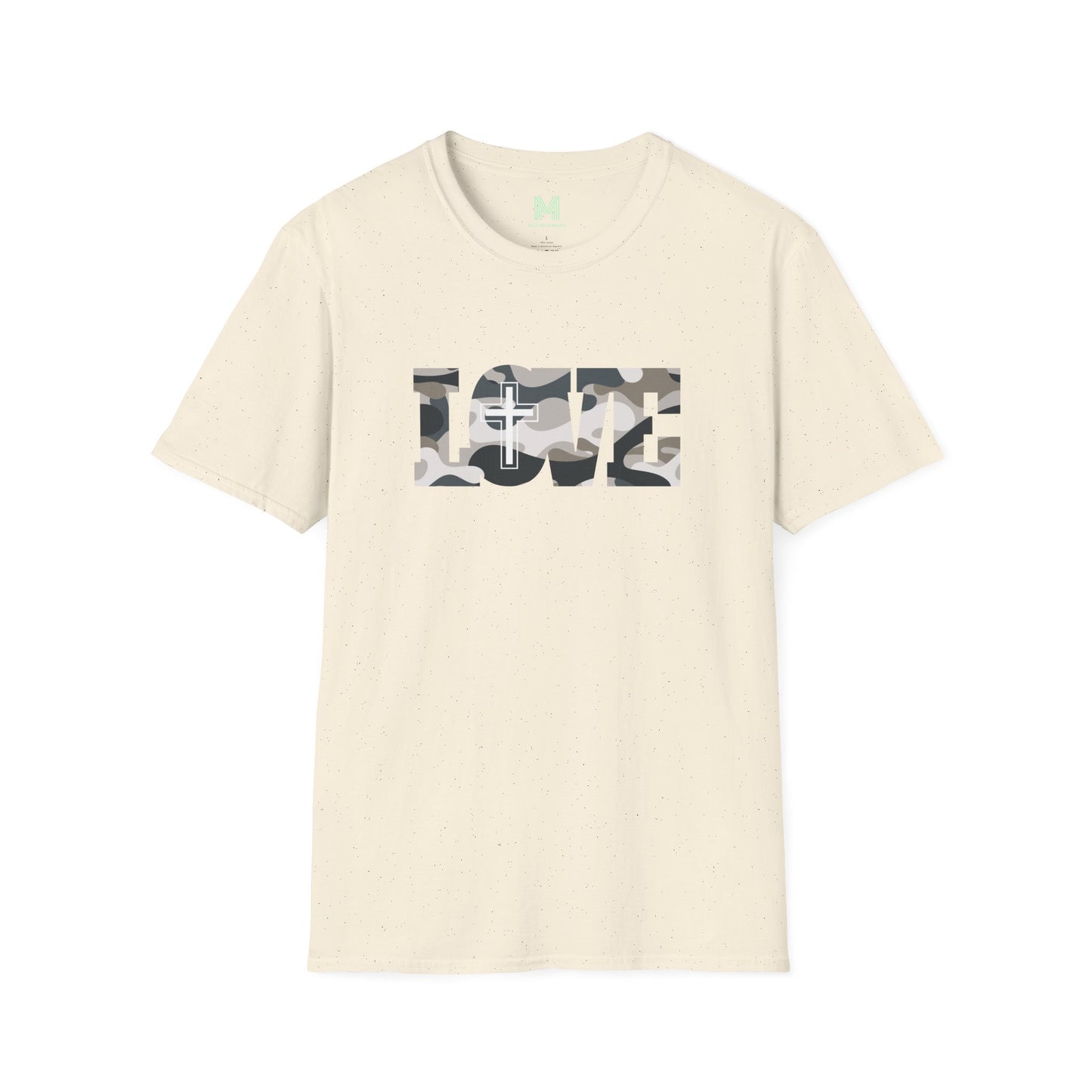 Love Christ Camouflage - Light Gray T Shirt