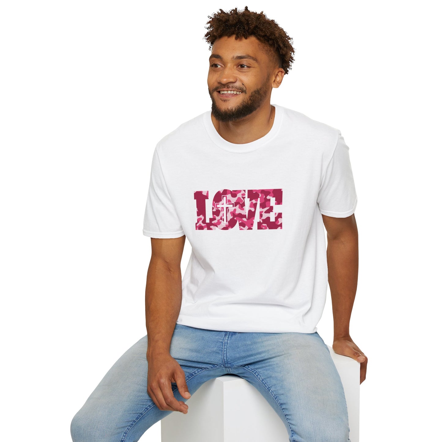 Love Christ Camouflage - Red T Shirt