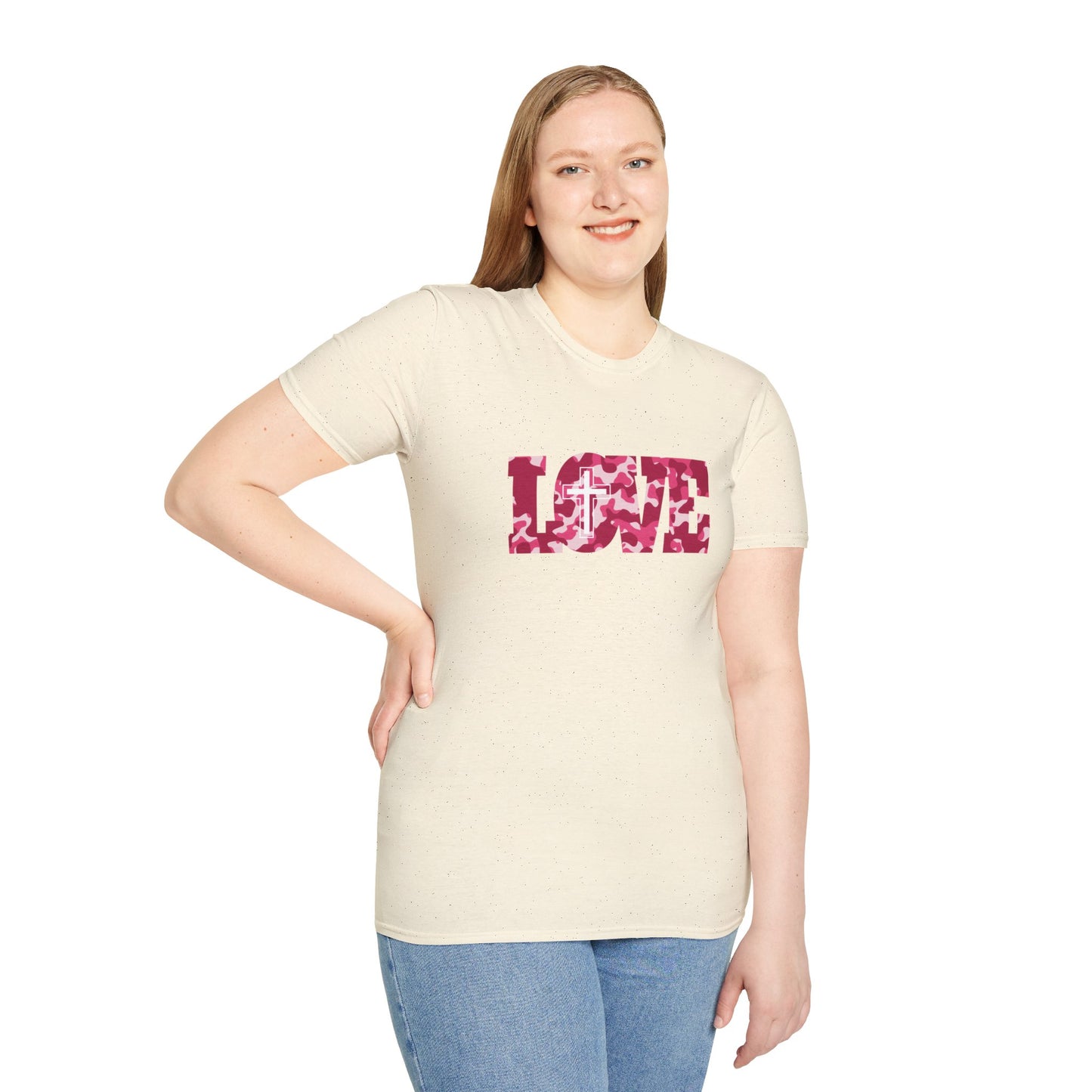 Love Christ Camouflage - Red T Shirt