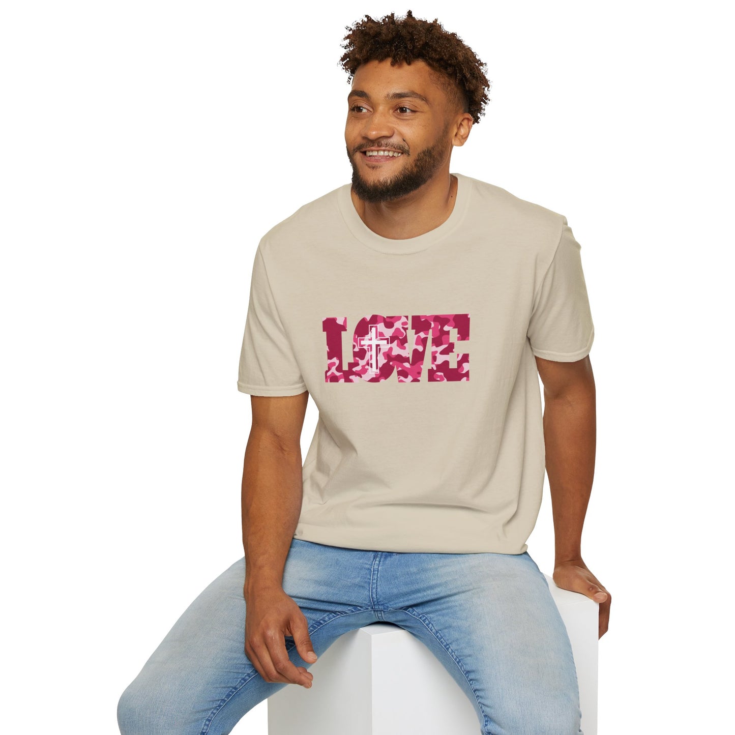 Love Christ Camouflage - Red T Shirt