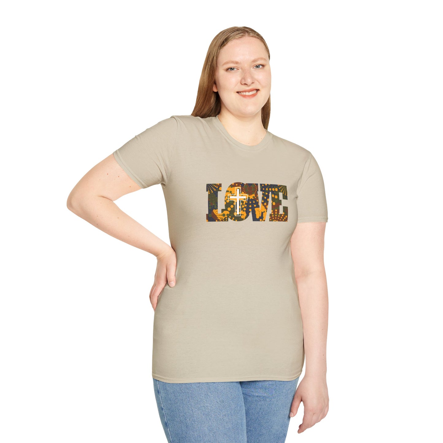 Love Christ Camouflage - Yellow T Shirt