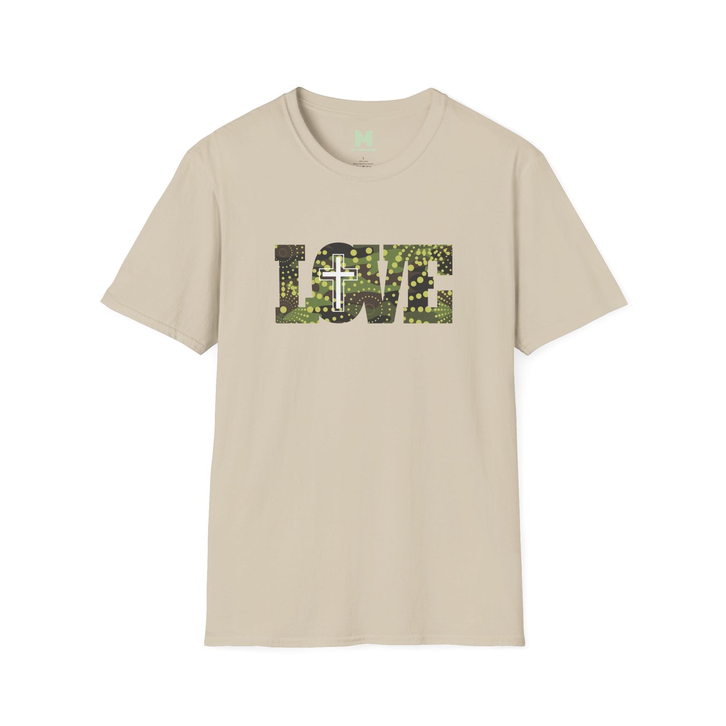 Love Christ Camouflage - Green T Shirt