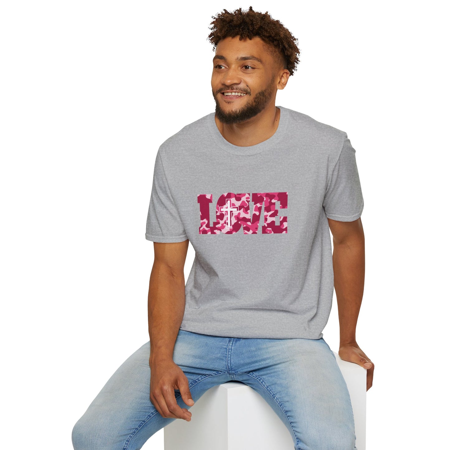 Love Christ Camouflage - Red T Shirt