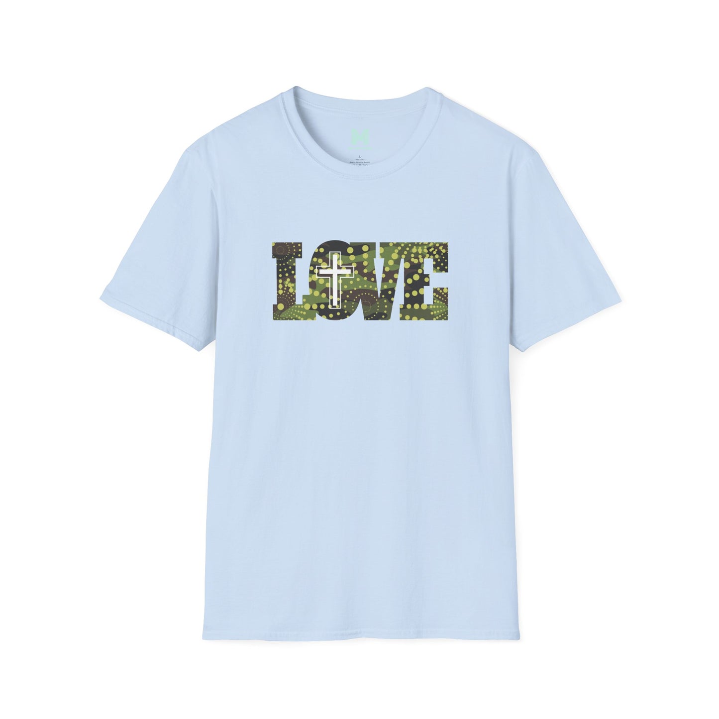 Love Christ Camouflage - Green T Shirt