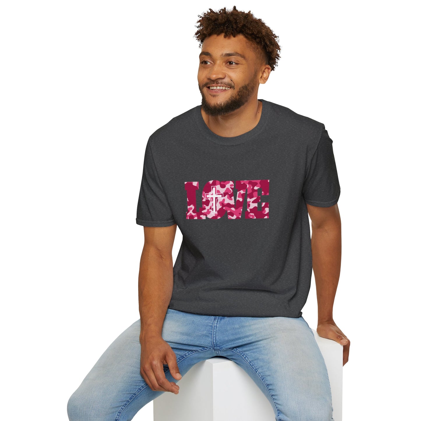 Love Christ Camouflage - Red T Shirt