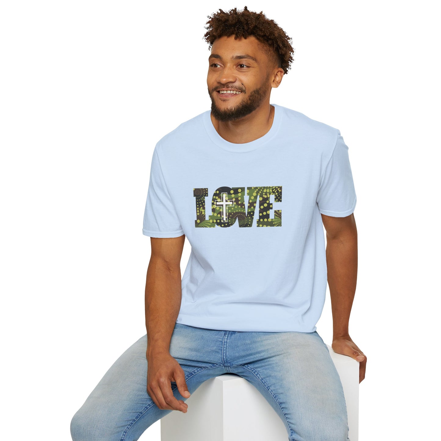 Love Christ Camouflage - Green T Shirt