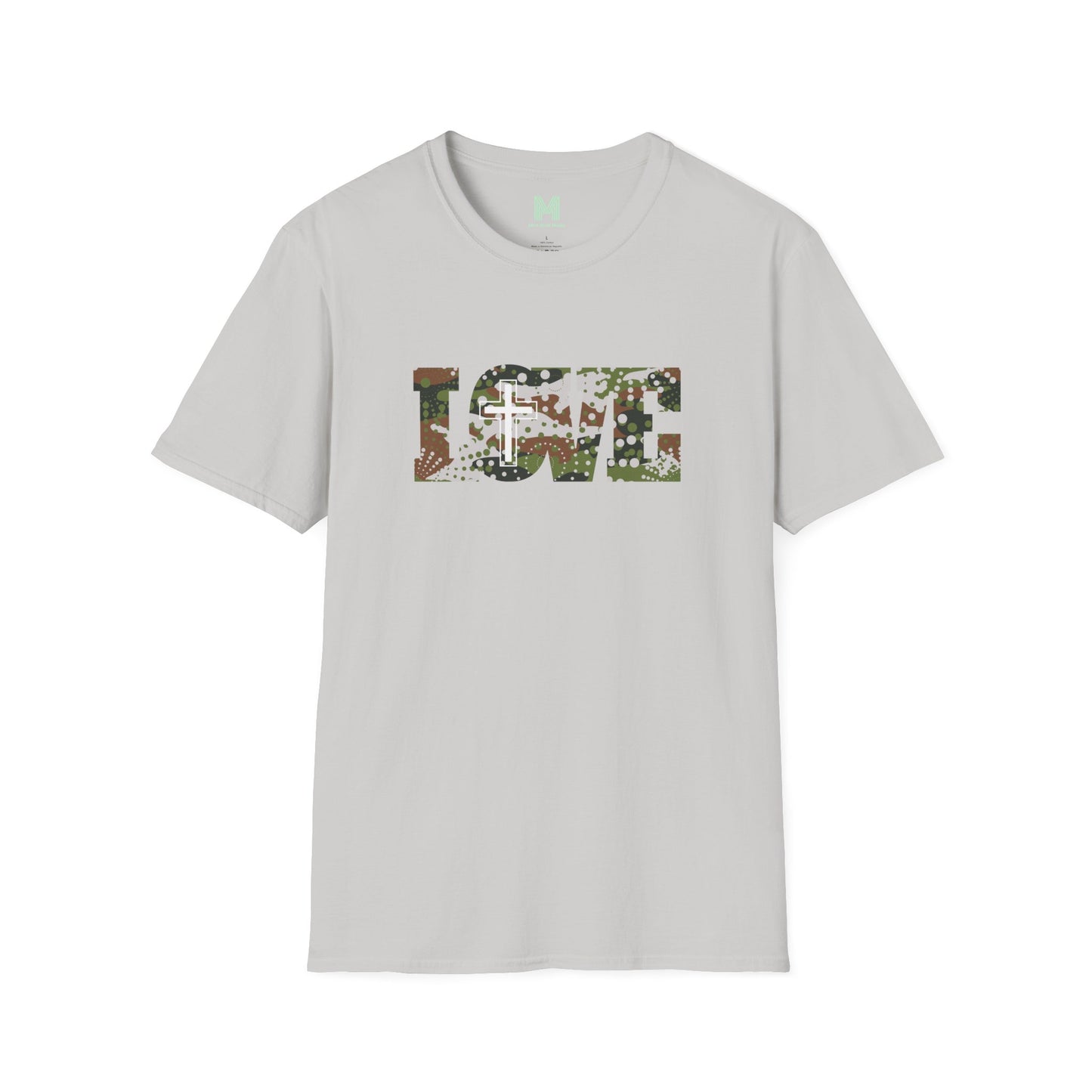 Love Christ Camouflage - Brown T Shirt