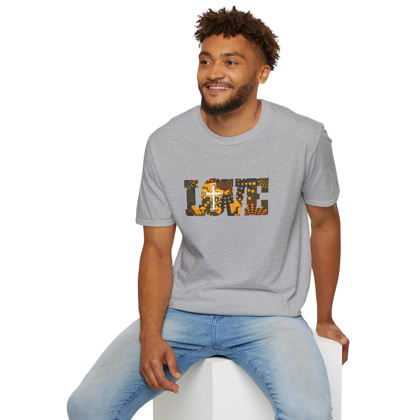 Love Christ Camouflage - Yellow T Shirt