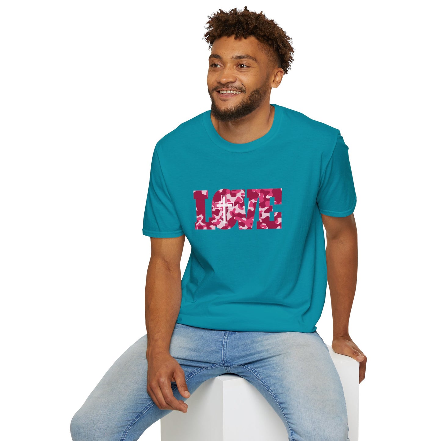 Love Christ Camouflage - Red T Shirt