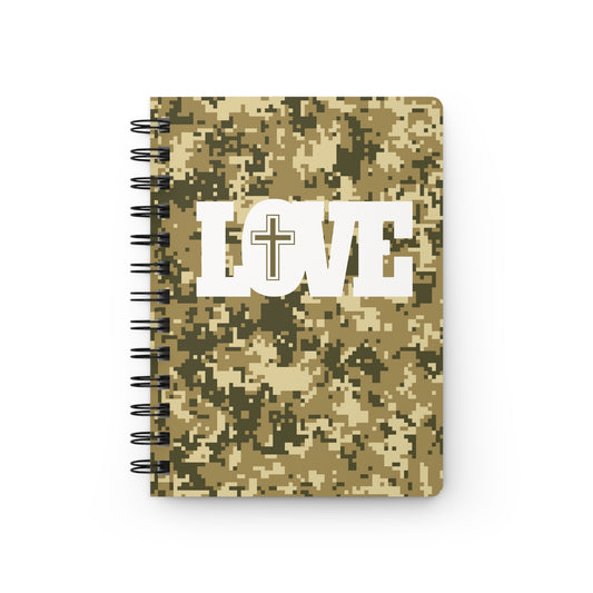 Love Christ Spiral Bound Journal Glossy Beige