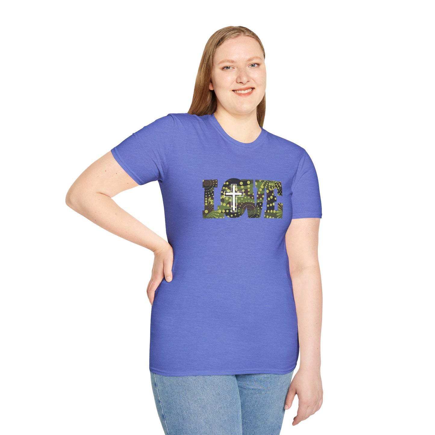 Love Christ Camouflage - Green T Shirt