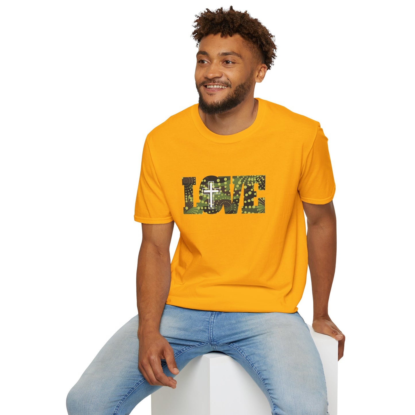 Love Christ Camouflage - Green T Shirt