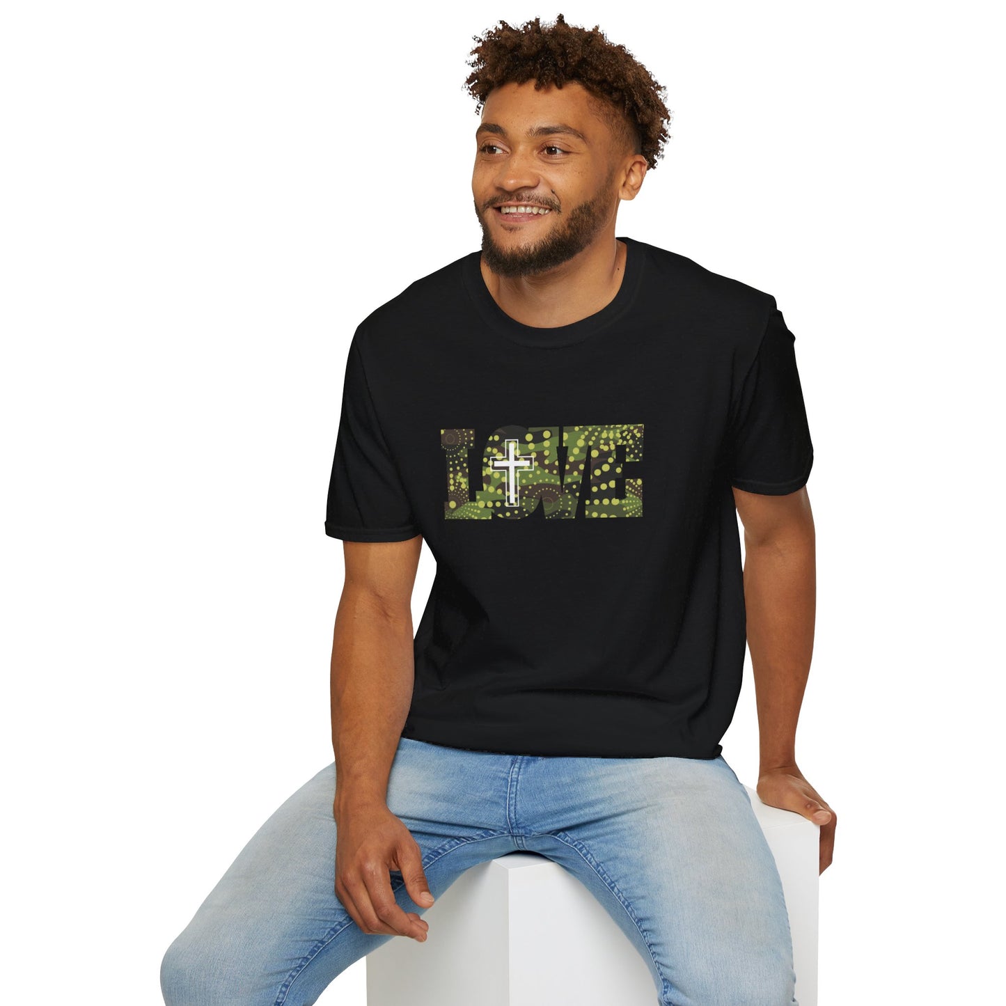 Love Christ Camouflage - Green T Shirt