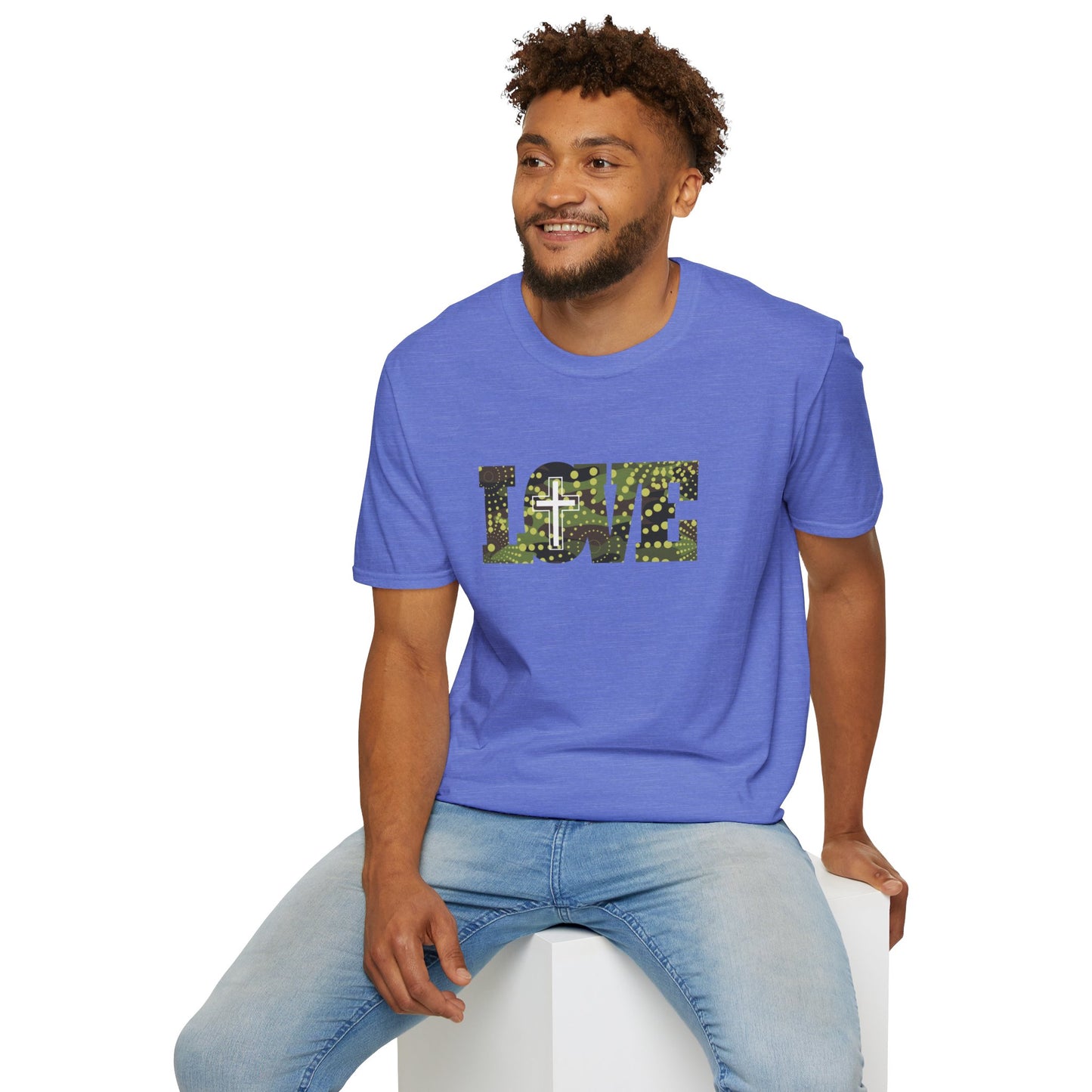 Love Christ Camouflage - Green T Shirt