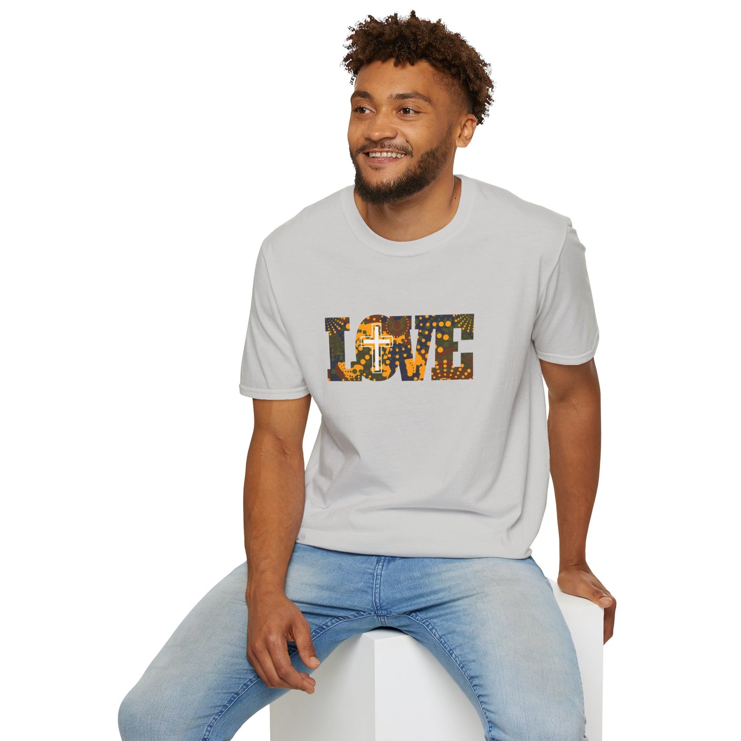 Love Christ Camouflage - Yellow T Shirt